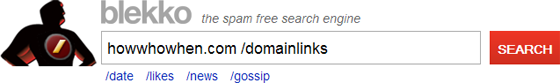 Blekko Domainlinks